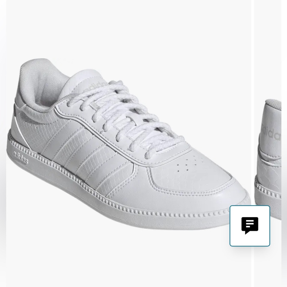 Adidas Break Net Sleek White Lace-Up Sneakers